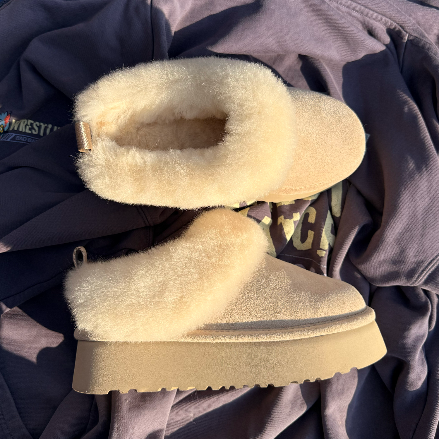 毛毛雪地靴女冬季羊皮毛一体保暖短筒厚底懒人棉鞋毛毛拖鞋半拖,女鞋,时尚雪地靴,淘宝优惠券,粉丝福利购,淘宝优惠卷