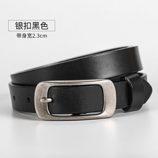 带ins风职业装 皮带女真皮针扣简约百搭韩国女士腰带纯牛皮时尚 裤