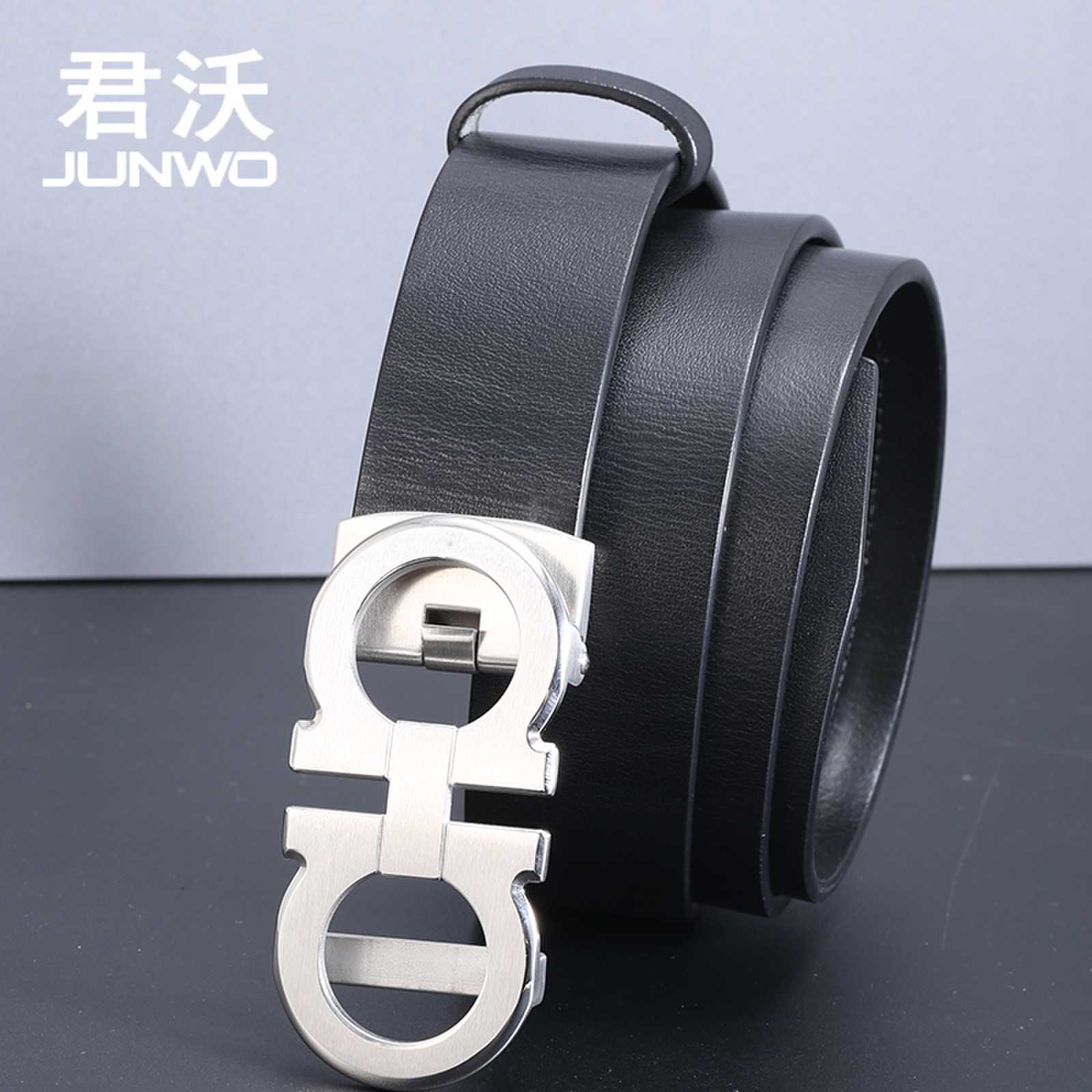 君沃2025新款男士真皮牛皮腰带
