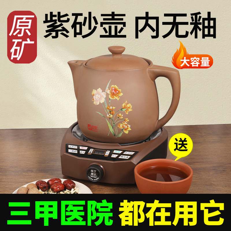 竹水溪紫砂煎药壶全自动熬药中药电煎壶家用药罐中医煎锅砂锅药煲