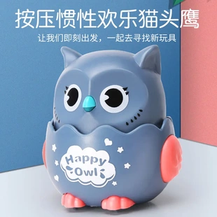 儿童工程车夜市幼儿园惯性小车宝宝小朋友玩具按压玩具车滑行动物