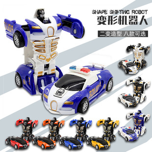 小红书撞击变形车儿童玩具摆摊变形玩具金模型刚卡车儿童男孩1:36