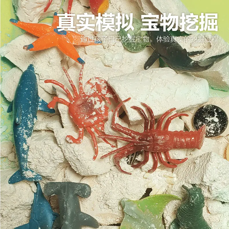 挖宝石玩具海洋世界儿童考古动物