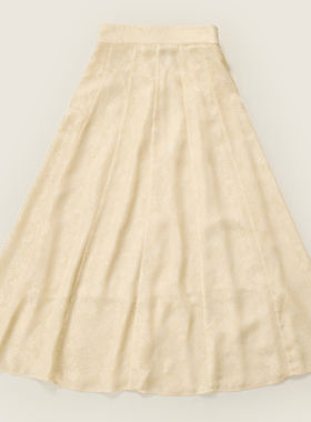 三经绞罗十二破裙苏州手工罗鹅黄色新中式国风高腰中长裙真丝里衬