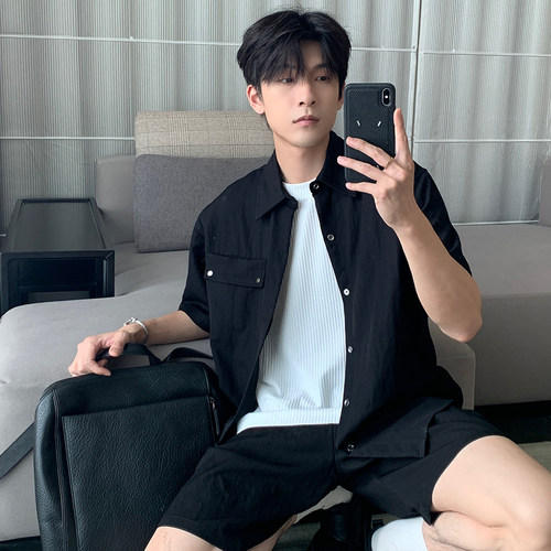 Hualun薄款短袖短裤时尚套装