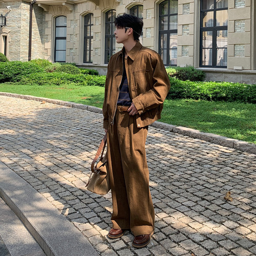 Hualun老钱风男装套装轻熟风