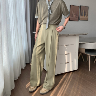 男垂感阔腿裤 立体西装 裤 Hualun男裤 百搭直筒裤 休闲裤 韩版 2026新款