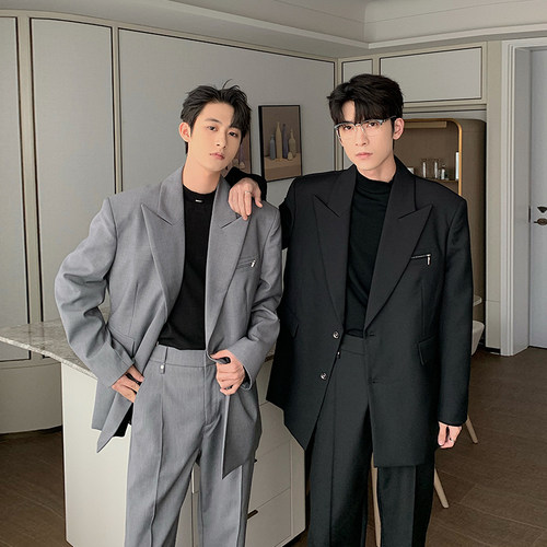 Hualun秋冬韩式休闲西服套装