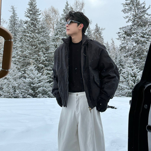 Hualun冬季短款白鸭绒羽绒服