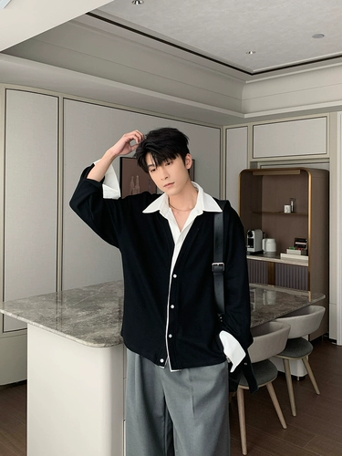 Комплект, рубашка, универсальный кардиган, куртка, имитация рубашки