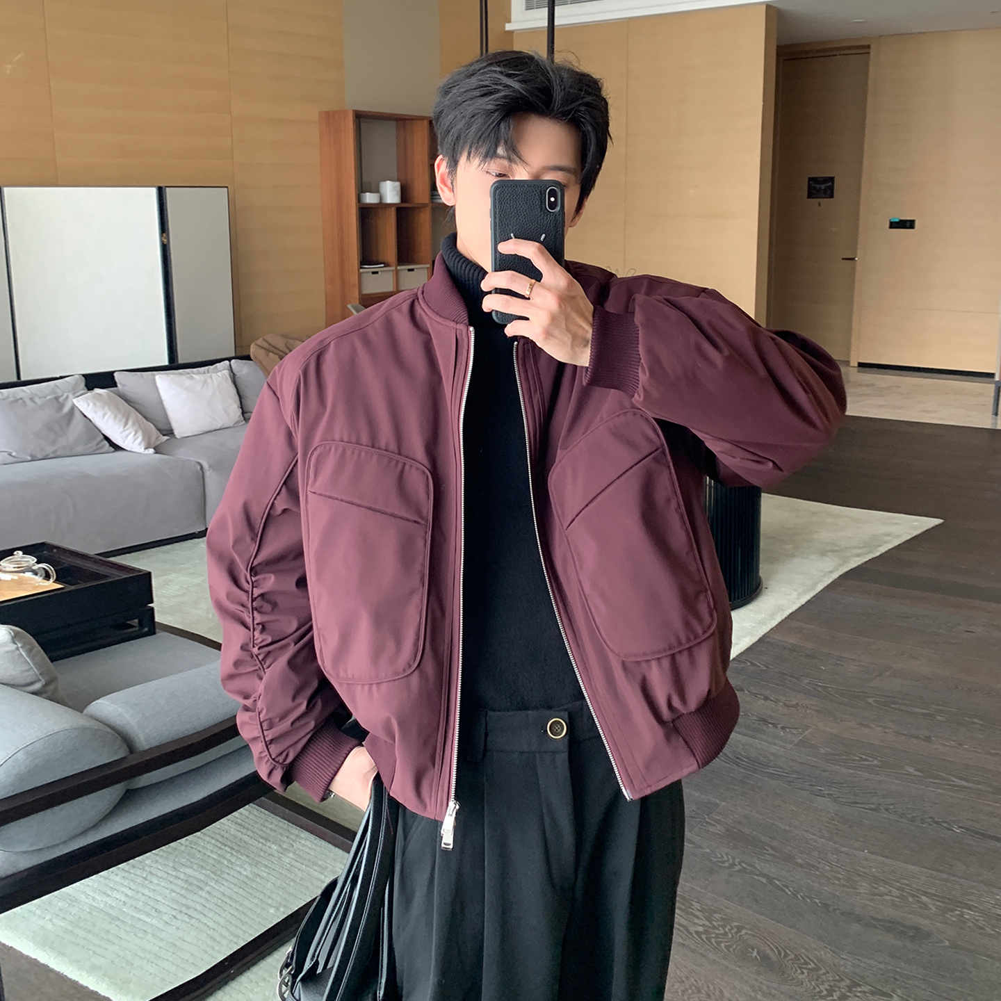 Hualun棒球服羽绒服外套