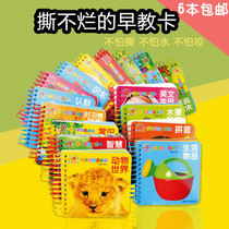 宝宝学习小儿识图动物识字卡片儿童撕不烂早教书启蒙图片0-1-3岁