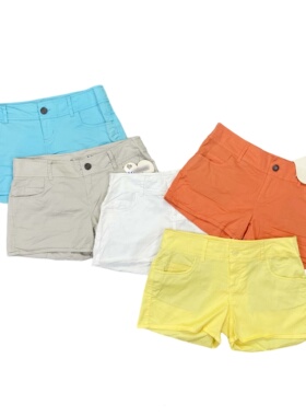 H4010夏季新款女装韩版低腰显瘦短裤棉质舒适休闲包臀彩色热裤