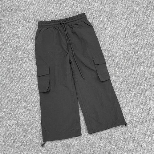 B2200外贸新款童装洋气薄款工装裤男女童宽松休闲直筒裤运动裤