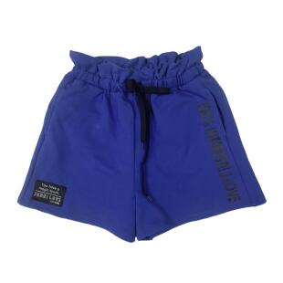 字母印花宽松休闲女童运动裤 W01日单新款 儿童花苞松紧腰棉质短裤