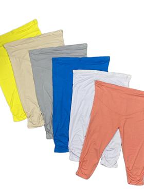 A1091夏季新款舒适孕妇打底裤安全裤薄款弹力可调节腰七分裤