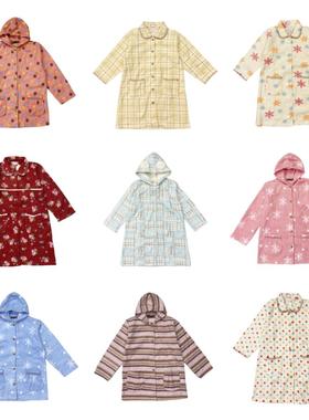 B3141日单新款可爱印花儿童摇粒绒家居服单排扣双口袋柔软睡衣