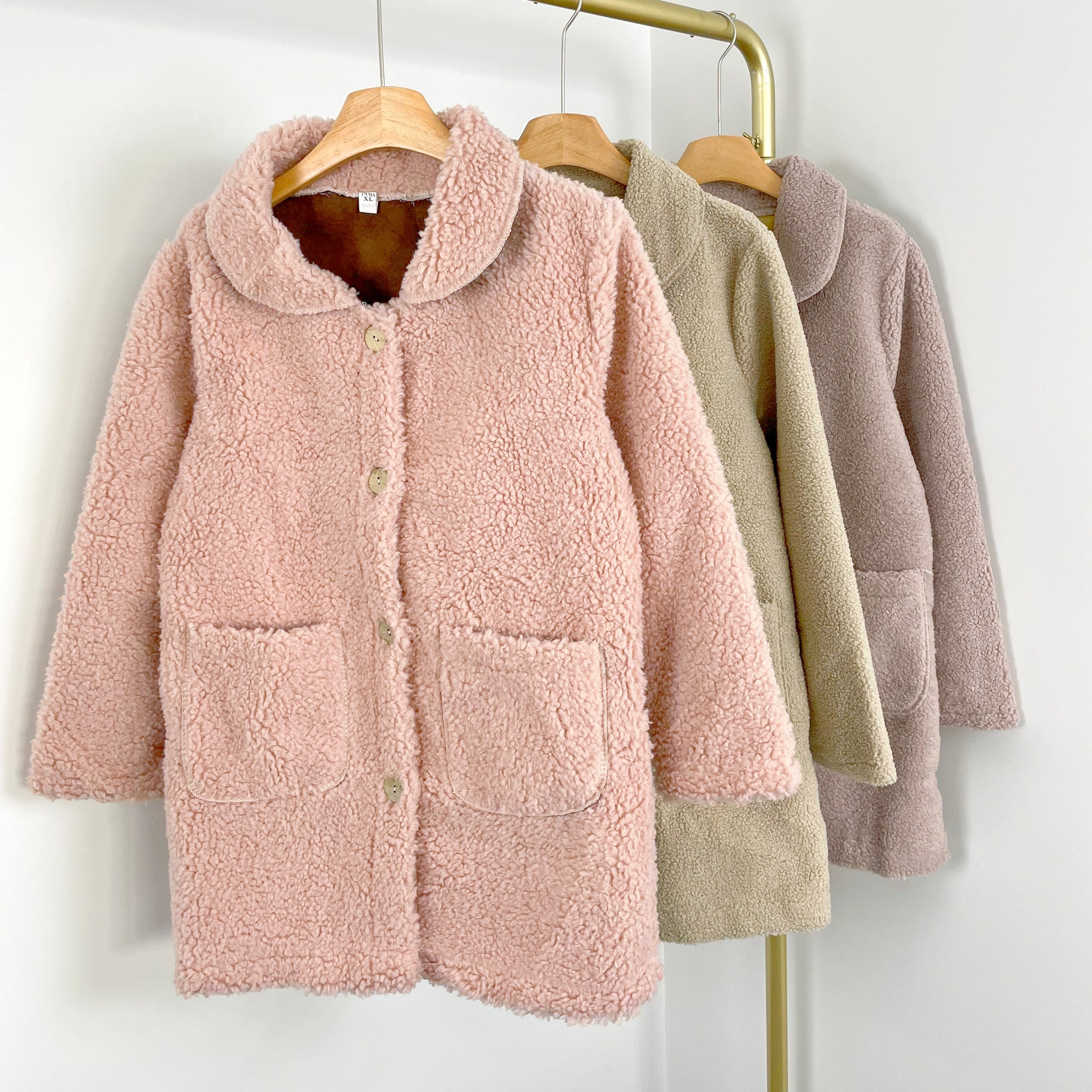 J4007秋冬季新款女装羊羔毛宽松外套洋气小翻领单排扣长袖上衣,女装/女士精品,短外套,淘宝优惠券,粉丝福利购,淘宝优惠卷