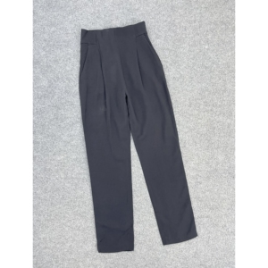 B5004春季新款侧拉链高腰女士休闲裤纯色显瘦通勤斜插袋时尚长裤