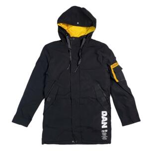 中长款 E1025冬季 字母印花加绒连帽外套时尚 男装 棉衣棉服 新款