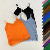 H0040外贸性感V领蕾丝花边女背心夏季 内搭洋气吊带可调节性感上衣