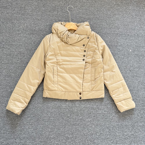 M5007复古立领短款棉服女冬季纯色设计感显瘦小个子棉衣短外套