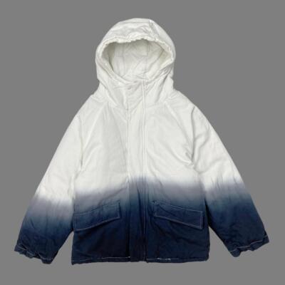 K4004冬季新款渐变色连帽男女棉服青少年宽松夹棉外套休闲棉衣