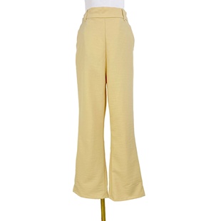 通勤女裤 纯色微喇叭长裤 多色可选半松紧高腰休闲裤 K4001日单新款