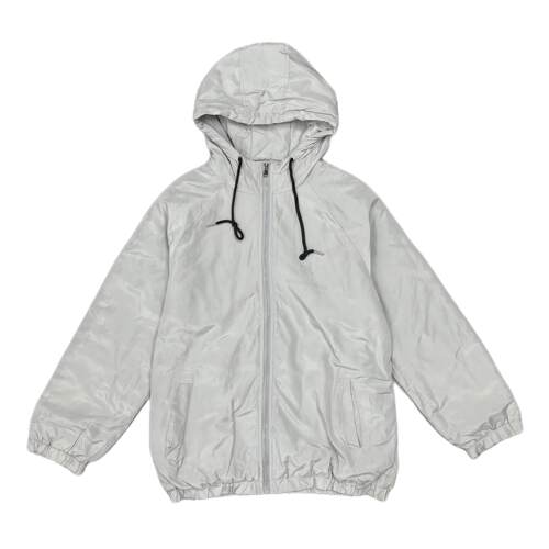 B2106冬季新款插肩袖夹棉连帽外套后背印花男女薄款棉服宽松棉衣