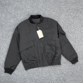 B1029夹棉加厚保暖男潮流夹克2025新款 立领大口袋休闲棒球服棉服