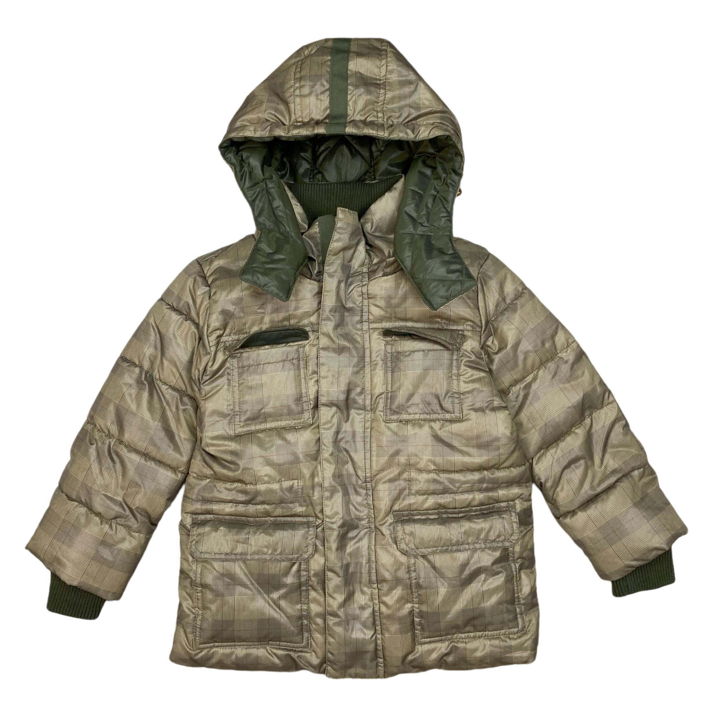 A2124冬季新款童装连帽多口袋时尚格子棉服男童保暖休闲棉袄外套