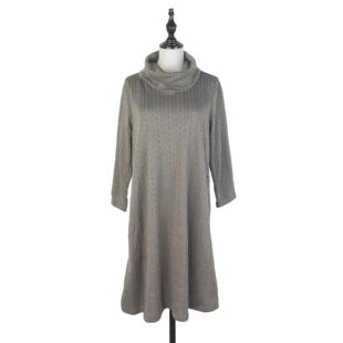 高领针织裙提花气质打底裙连衣裙A字裙 韩版 K2071外贸新款 女装