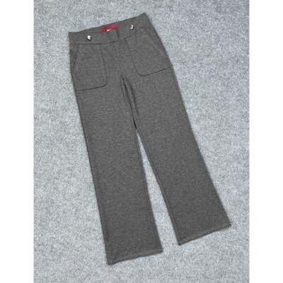 C3196外贸新款中腰显瘦女裤时尚百搭休闲裤松紧腰直筒裤长裤