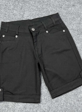 C3204外贸新款女士棉质中腰休闲裤通勤百搭五分裤时尚牛仔靴裤