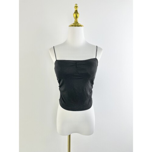 外贸新款女装自带胸垫细肩带背心人棉舒适百搭吊带打底衫