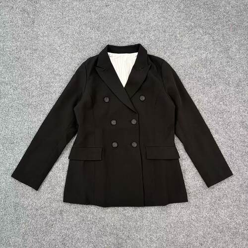B5013日单双排扣西装女气质翻领设计垂感干练百搭通勤显瘦外套