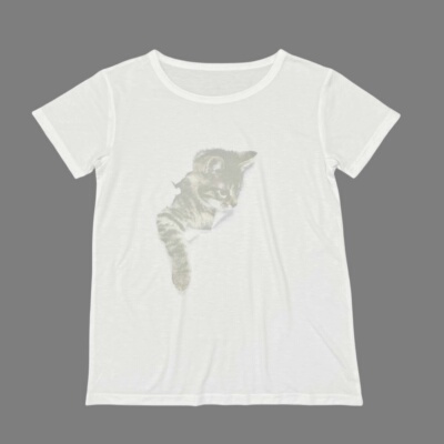 K2095夏季新款女装数码印花可爱猫咪短袖T恤薄款透气百搭休闲上衣