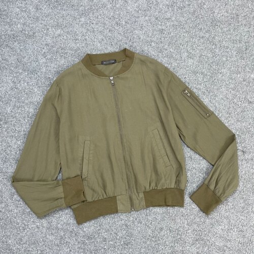 B2189日单新款薄款立领女拉链外套宽松棉麻休闲小个子夹克上衣