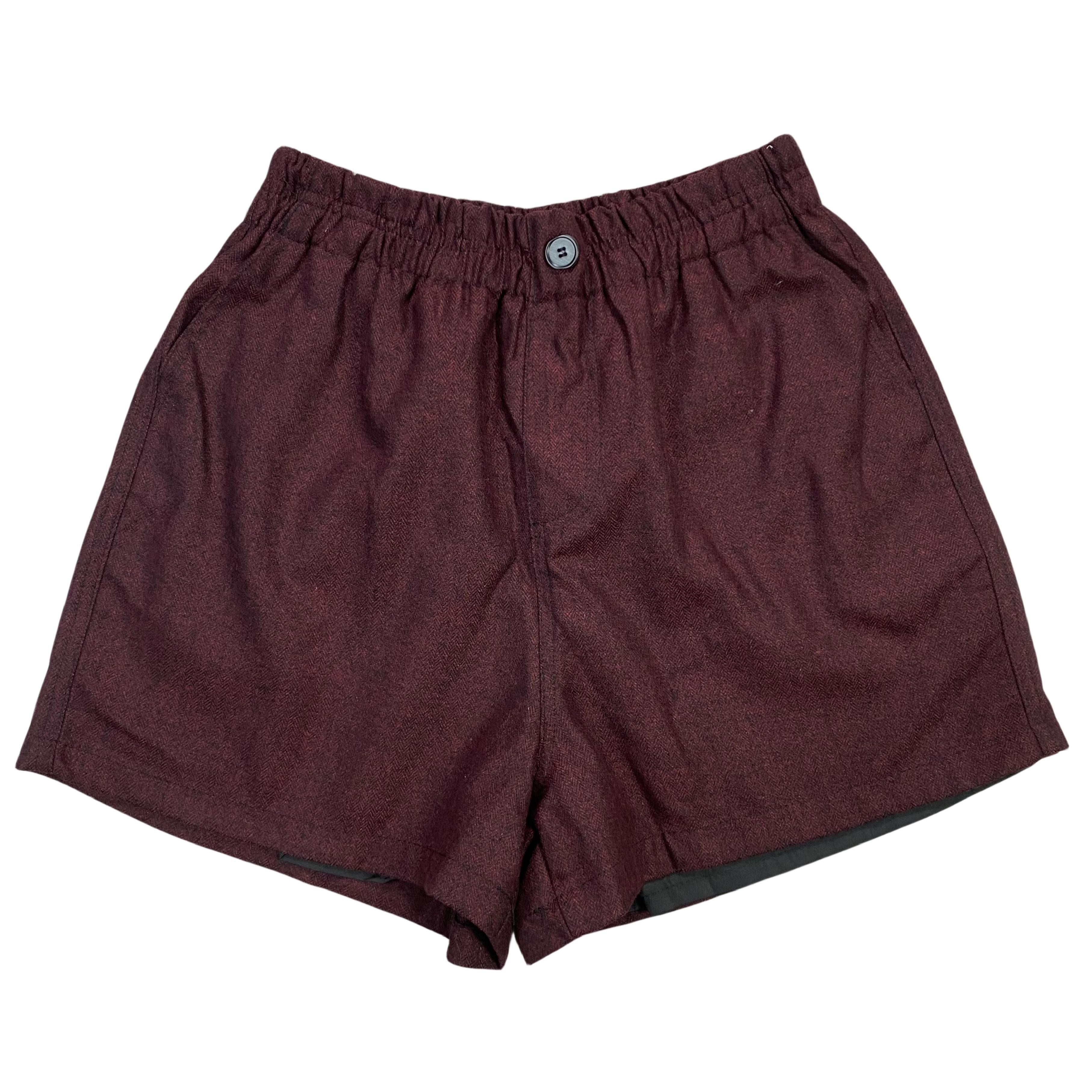 C2029冬季新款女装时尚洋气毛呢裤显瘦高腰短裤百搭阔腿靴裤