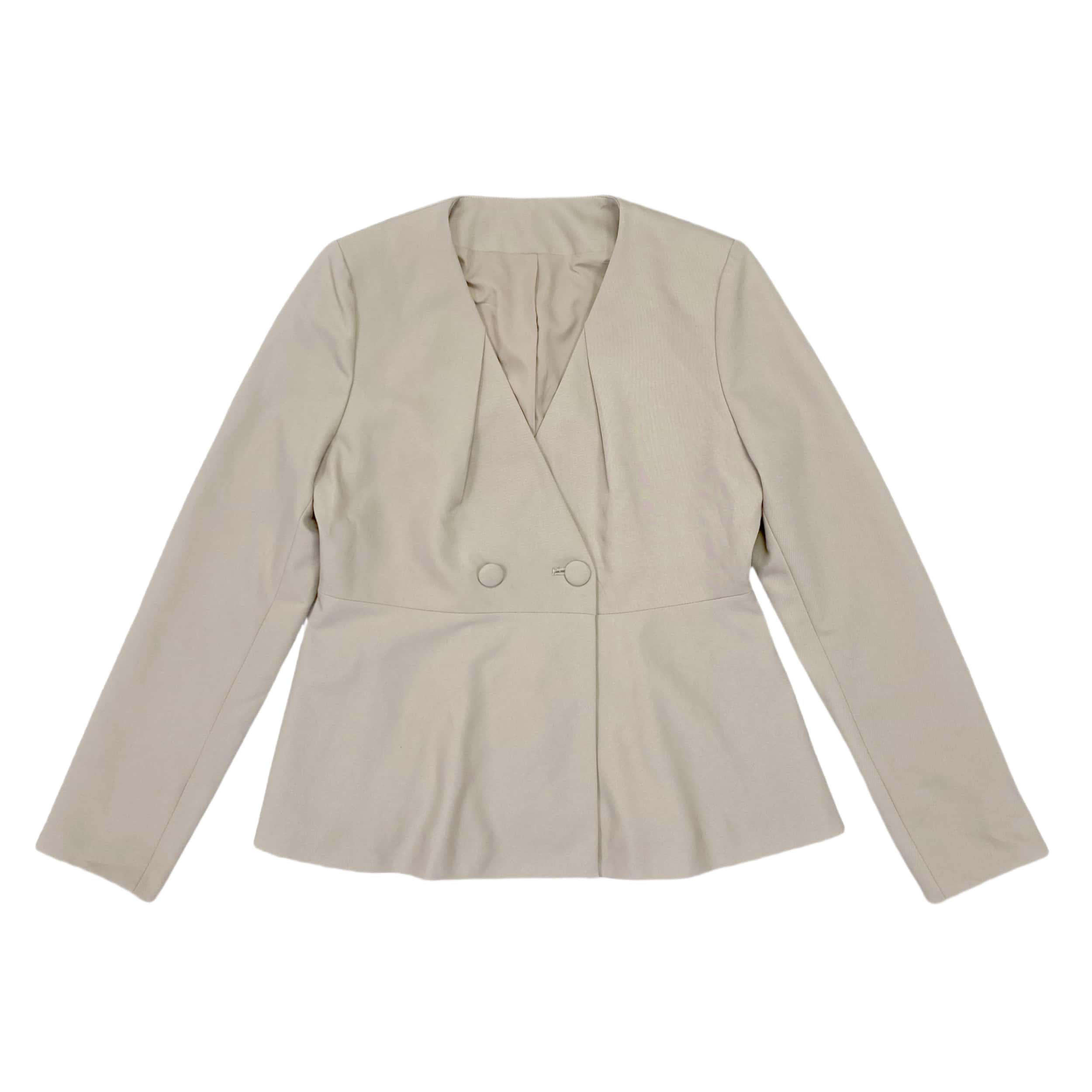 B2158日单新款女装V领双排扣职业装收腰显瘦西服外套OL通勤西装