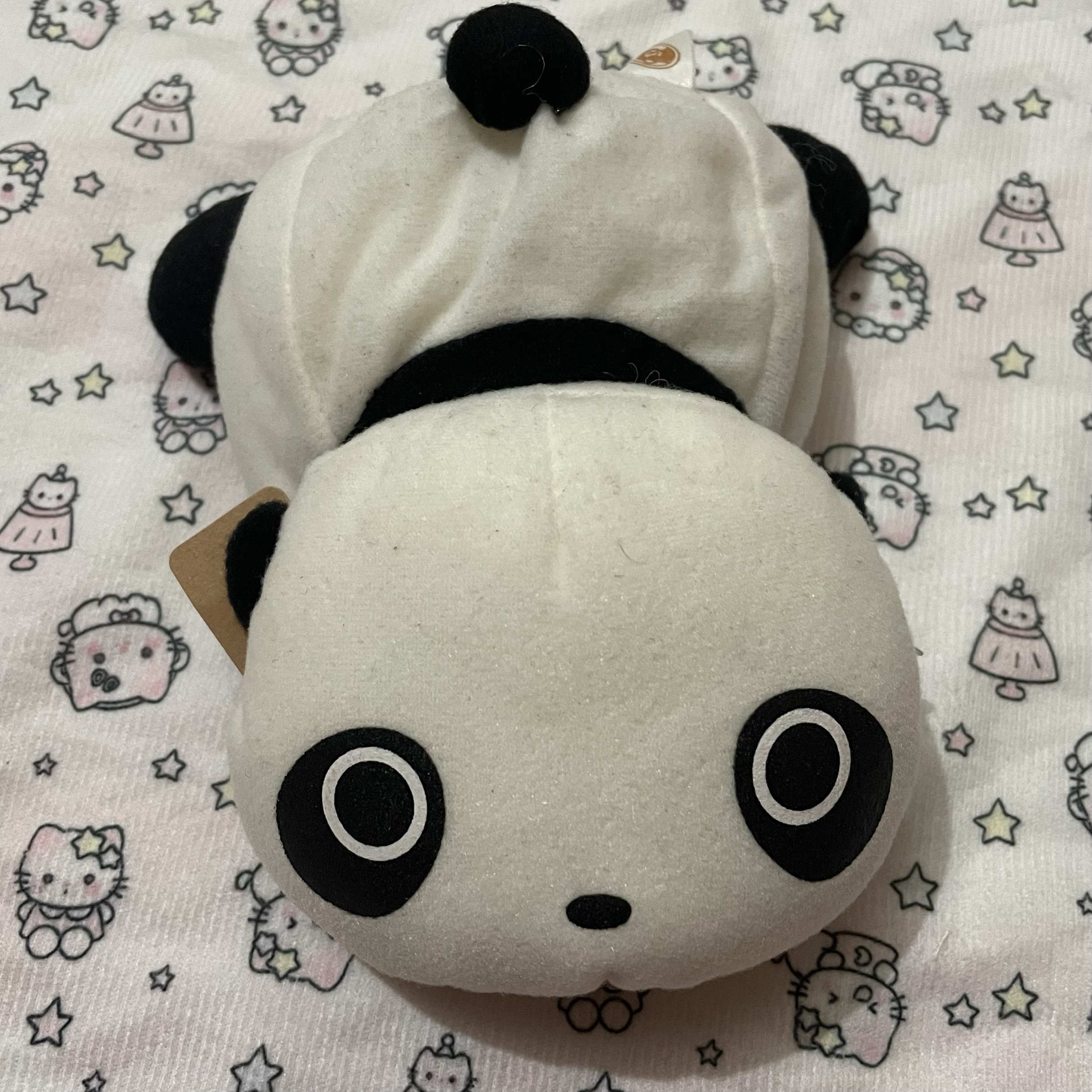 中古可爱豆袋熊猫公仔毛绒玩具玩偶沙包带标签趴趴熊猫送朋友礼物