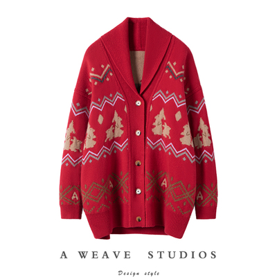 牧绒飞高端100%纯山羊绒开衫