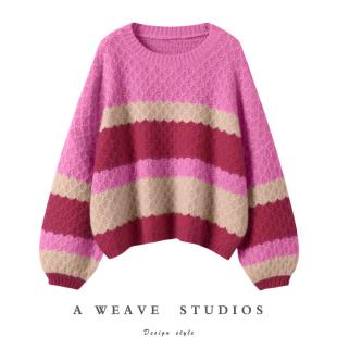 羊绒衫 牧绒飞一万个推荐 牧家优质纯山羊绒毛衣女加厚灯笼袖