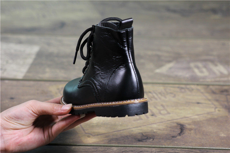 Chaussures enfants en cuir - semelle caoutchouc - Ref 1011147 Image 3