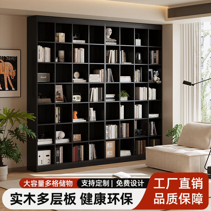 客厅书柜一体整墙定制