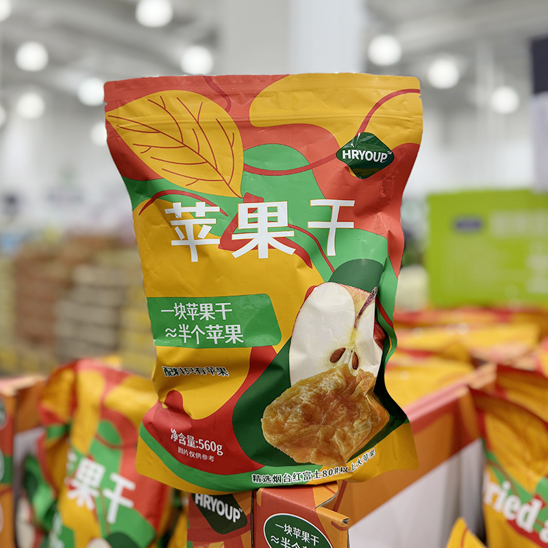 MM会员店 HRYOUP 苹果干 560g 烟台 红富士零食 超市代购