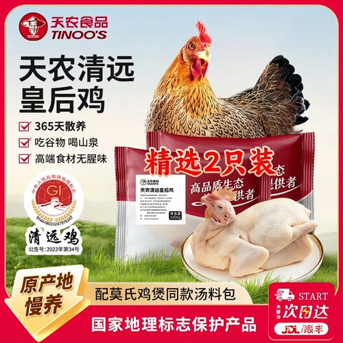 天农原种清远鸡365天皇后鸡1kg*2