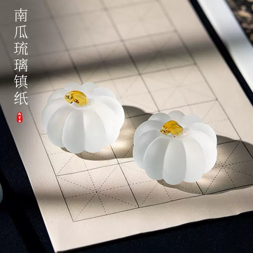 镇尺书法压纸镇纸水晶玻璃实心镇纸压书压宣纸石文房四宝茶宠摆件
