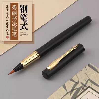 高档钢笔式毛笔书法专用初学者入门学生高颜值练习小楷字狼毫套装
