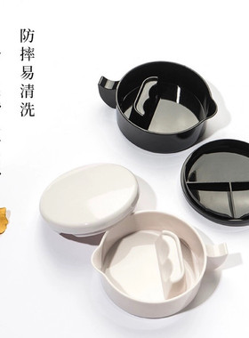多功能墨池塑料仿瓷墨盒学生带盖大砚台防摔毛笔墨汁墨碟书法专用
